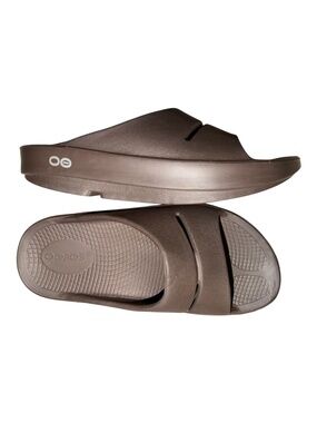 Oofos OOahh Brown Slides W 5